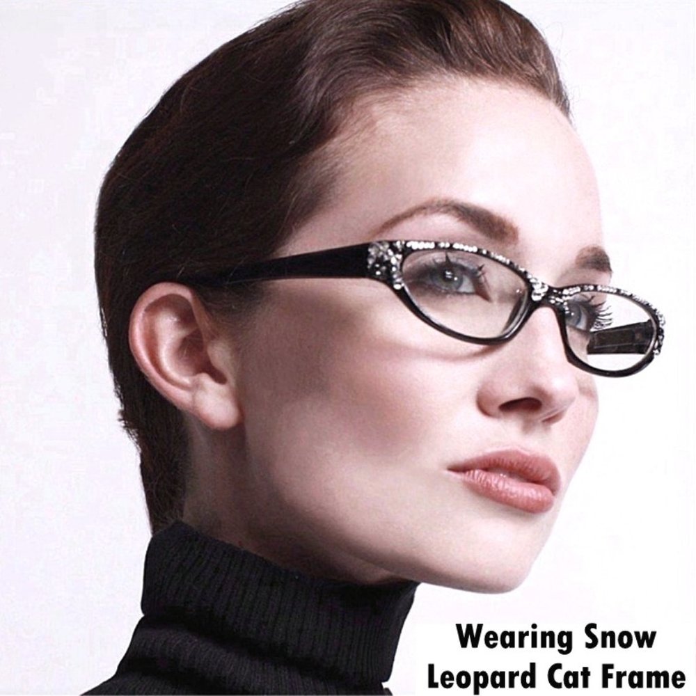 COPY - COPY - Magnifying Reading Glasses Embelished with Swarovski Crystals: 1.…